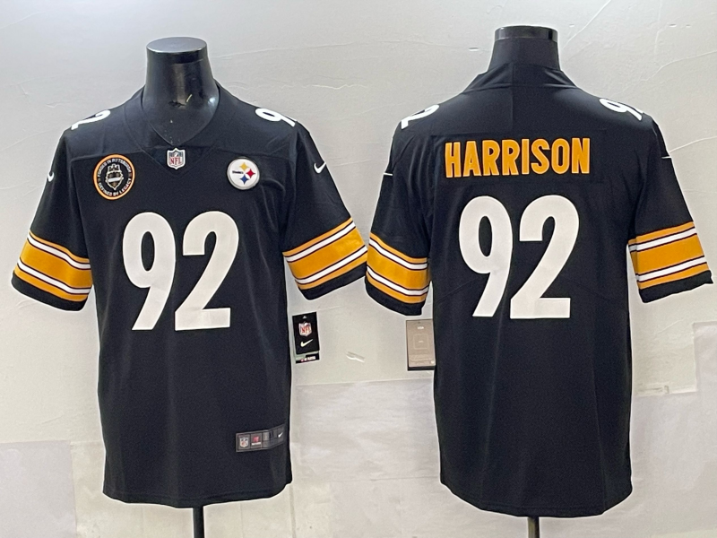 Men Pittsburgh Steelers #92 Harrison black Nike NFL Jersey 002->pittsburgh steelers->NFL Jersey